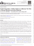 Cover page: Health Disparities of Older Adults in California: The Role of Sexual Identity and Latinx Ethnicity