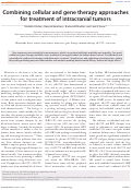 Cover page: Combining cellular and gene therapy approaches for treatment of intracranial tumors