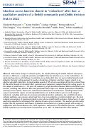 Cover page: Abortion access barriers shared in r/abortion after Roe: a qualitative analysis of a Reddit community post-Dobbs decision leak in 2022.