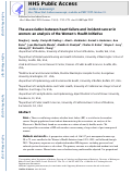 Cover page: The association between heart failure and incident cancer in women: an analysis of the Women's Health Initiative