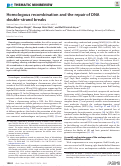 Cover page: Homologous recombination and the repair of DNA double-strand breaks