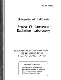 Cover page: EXPERIMENTAL DETERMINATION OF THE BRANCHING RATIO I(n-&gt; n+ n- y)/I(n-&gt;n+ n- n|)