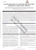 Cover page: Land-Use Optimization for Sustainable Agricultural Water Management in Pajaro Valley, California