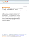 Cover page: Dicer-like 5 deficiency confers temperature-sensitive male sterility in maize.