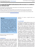 Cover page: Congenital liquified subcutaneous fat necrosis in a newborn: an unusual case