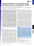 Cover page: Integrated description of protein dynamics from room-temperature X-ray crystallography and NMR