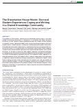 Cover page: The Dissertation House Model: Doctoral Student Experiences Coping and Writing in a Shared Knowledge Community.