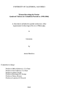 Cover page: Women rewriting the nation : gendered violence in Colombian narratives (1950-2004)