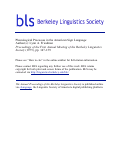 Cover page: Phonological Processes in the American Sign Language