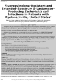 Cover page: Fluoroquinolone-Resistant and Extended-Spectrum β-Lactamase–Producing Escherichia coli Infections in Patients with Pyelonephritis, United States - Volume 22, Number 9—September 2016 - Emerging Infectious Diseases journal - CDC