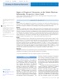 Cover page: Impact of Prognostic Discussions on the Patient-Physician Relationship: Prospective Cohort Study.