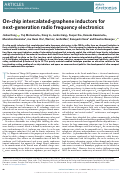 Cover page: On-chip intercalated-graphene inductors for next-generation radio frequency electronics
