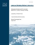 Cover page: Changing Institutional Procurement Behavior to Achieve Energy Savings