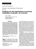 Cover page: Evidence for and mechanisms of exercise modulation of growth-an overview.