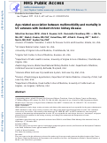 Cover page: Age-Related Association between Multimorbidity and Mortality in US Veterans with Incident Chronic Kidney Disease