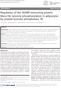 Cover page: Regulation of the SNARE-interacting protein Munc18c tyrosine phosphorylation in adipocytes by protein-tyrosine phosphatase 1B