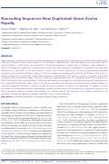 Cover page: Noncoding Sequences Near Duplicated Genes Evolve Rapidly