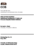 Cover page: States and Their Expatriates: Explaining the Development of Tunisian and Moroccan Emigration-Related Institutions