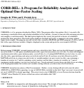 Cover page: Corr-Rel: A Program for Reliability Assessment