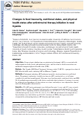 Cover page: Changes in Food Insecurity, Nutritional Status, and Physical Health Status After Antiretroviral Therapy Initiation in Rural Uganda