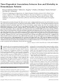 Cover page: Time-Dependent Associations between Iron and Mortality in Hemodialysis Patients