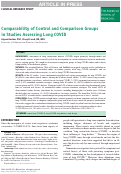 Cover page: Comparability of control and comparison groups in studies assessing long COVID