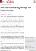 Cover page: Fitness and transcriptomic analysis of pathogenic Vibrio parahaemolyticus in seawater at different shellfish harvesting temperatures.