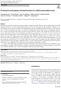 Cover page: Distribution and pattern of hand fractures in children and adolescents.