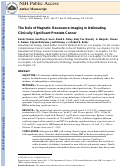 Cover page: The Role of Magnetic Resonance Imaging in Delineating Clinically Significant Prostate Cancer