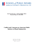 Cover page: Conflict and Consensus on American Public Opinion on Illegal Immigration