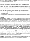 Cover page: Phenotype Clustering of Breast Epithelial Cells in Confocal Images based on Nuclear Protein 
Distribution Analysis