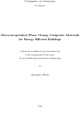 Cover page: Microencapsulated phase change composite materials for energy efficient buildings