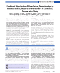 Cover page: Combined Stimulant and Guanfacine Administration in Attention-Deficit/Hyperactivity Disorder: A Controlled, Comparative Study.