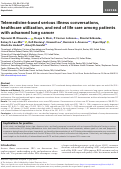 Cover page: Telemedicine-based serious illness conversations, healthcare utilization, and end of life care among patients with advanced lung cancer.