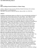 Cover page: Biotic and Biogeochemical Feedbacks to Climate Change