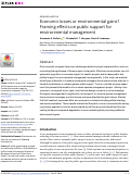 Cover page: Economic losses or environmental gains? Framing effects on public support for environmental management