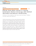 Cover page: Efficient linear phase contrast in scanning transmission electron microscopy with matched illumination and detector interferometry