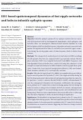 Cover page: EEG-based spatiotemporal dynamics of fast ripple networks and hubs in infantile epileptic spasms.