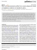 Cover page: Stem cell transcriptional profiles from mouse subspecies reveal cis-regulatory evolution at translation genes.