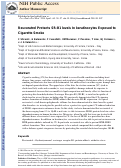 Cover page: Resveratrol protects SR-B1 levels in keratinocytes exposed to cigarette smoke