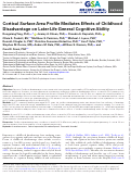 Cover page: Cortical Surface Area Profile Mediates Effects of Childhood Disadvantage on Later-Life General Cognitive Ability