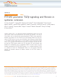 Cover page: PTP4A1 promotes TGFβ signaling and fibrosis in systemic sclerosis.
