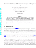 Cover page: Neoclassical theory of elementary charges with spin of 1/2