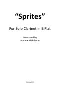 Cover page: Sprites for Solo Clarinet