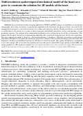 Cover page: Multiresolution spatiotemporal mechanical model of the heart as a prior to constrain the solution for 4D models of the heart.