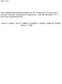 Cover page: The complete mitochondrial sequence of the "living fossil" Tricholepidion gertschi: structure, phylogenetic implications, and the description of a novel A/T asymmetrical bias