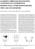 Cover page: LEARNING THROUGH NEGOTIATING CONCEPTUALLY GENERATIVE PERSPECTIVAL COMPLEMENTARITIES: THE CASE OF GEOMETRY