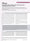 Cover page: Evaluating the Utility of Baseline Cardiac Function Screening in Early-Stage Breast Cancer Treatment.