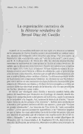 Cover page: La organización narrativa de la <em>Historia verdadera</em> de Bernal Díaz del Castillo