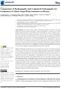 Cover page: Comparison of Radiography and Computed Tomography for Evaluation of Third Carpal Bone Fractures in Horses.